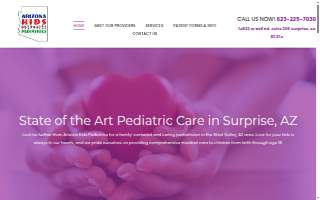 Arizona Kids Pediatrics of Surprise website
