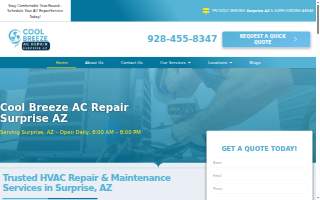 Cool Breeze AC Repair Surprise AZ website