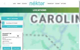 Nekter Juice Bar of Surprise website