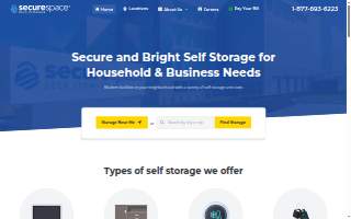 SecureSpace Self Storage Surprise website