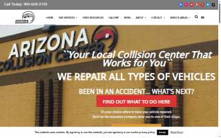Arizona Collision Center - Tempe Body Shop and Collision Repair website