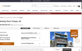Ashley Store of Tempe website