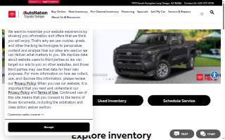 AutoNation Toyota Tempe website