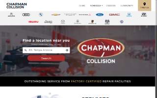 Chapman Collision Tempe website