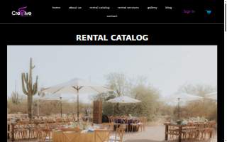 Cre8ive Event Rentals, Inc. website