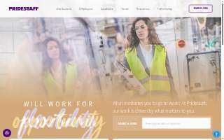 PrideStaff website