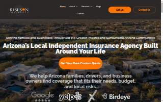 Riseson Insurance website
