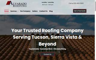 Alvarado Roofing website
