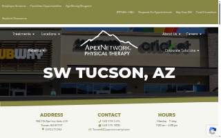 ApexNetwork Physical Therapy of Tucson website