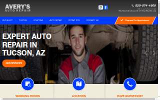 Avery's Auto Repair website