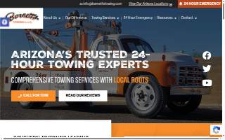 Barnett's Towing of Tucson website