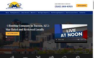 Blue Mountain Roofing website