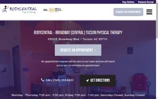 Bodycentral Physical Therapy - Tucson website