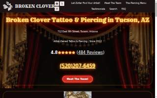 Broken Clover Tattoo, Laser, and Piercing website