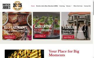 Brother John's Beer Bourbon & BBQ website