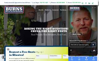 Burns Pest Elimination website