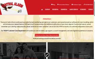 Central Alarm Inc website