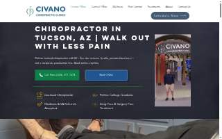 Civano Chiropractic Clinic website