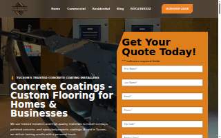 Concrete Overlay LLC - Concrete Coatings Tucson website