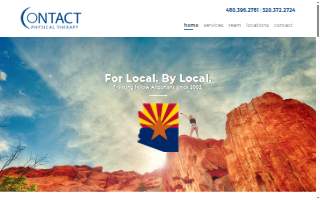 Contact Physical Therapy of Tucson website