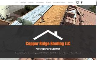 Copper Ridge Roofing website