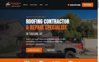 DC Roofing of Arizona website