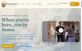 Fairmount Assisted Living and Memory Care website