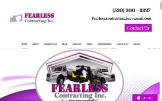 Fearless Contracting Inc. Septic Service website
