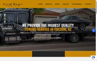 Five Star Towing website