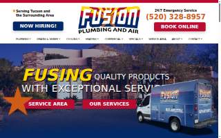 Fusion Plumbing & Air website
