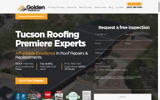 Golden Roofing AZ website