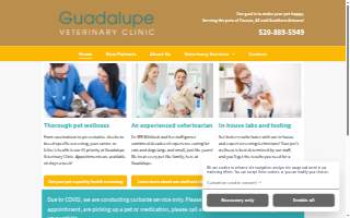 Guadalupe Veterinary Clinic website
