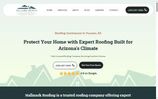 Hallmark Roofing website