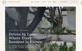 Heritage Oaks Assisted Living website