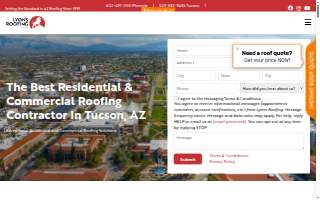 Lyons Roofing of Tucson website