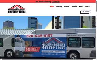 Modern Desert Roofing website