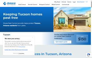 Moxie Pest Control of Tucson website