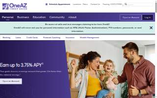OneAZ Credit Union website