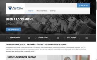 Power Locksmith Tucson website