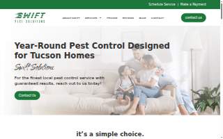 Swift Pest Solutions website
