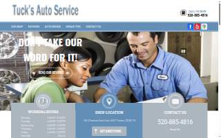 Tuck's Auto Service website