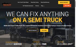 Tucson Truck Repair and Towing website