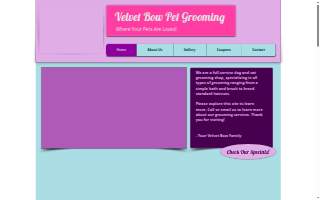 Velvet Bow Pet Grooming website
