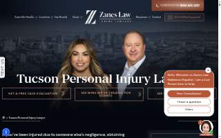 Zanes Law Injury Lawyers website