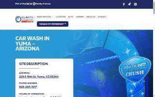 Clean Freak Car Wash of Yuma website