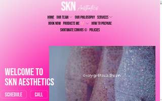 SKN Aesthetics & Wellness website