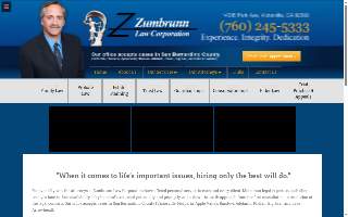 Zumbrunn Law Corporation of Adelanto website