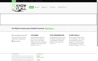 Know It All Tutors website