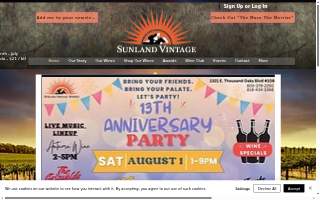 Sunland Vintage Winery of Agoura Hills website