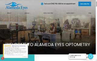 Alameda Eyes Optometry website